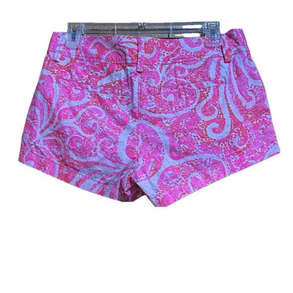 Lilly Pulitzer The Walsh Pink Paisley Shorts Size 2 - EUC - Picture 2 of 5